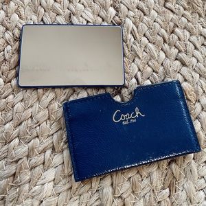 Coach card holder with mirror